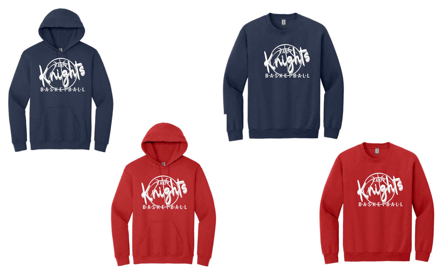 Lady Knights Basketball- White Print